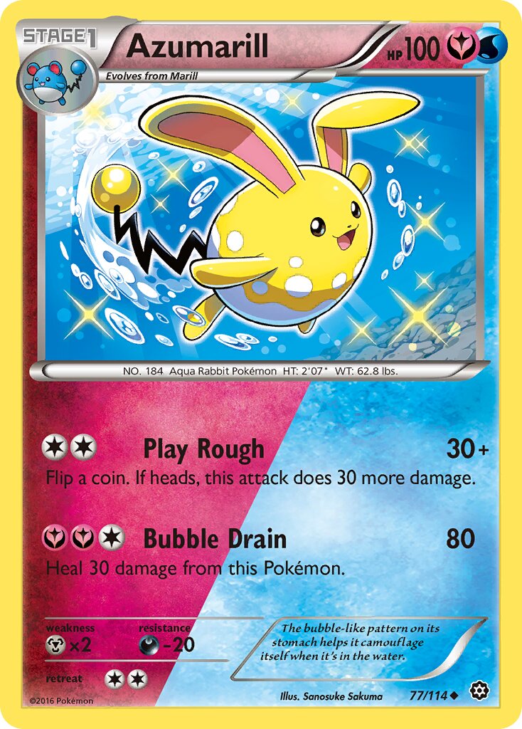 Azumarill 077/116 — Steam Siege (English Pokémon TCG card)