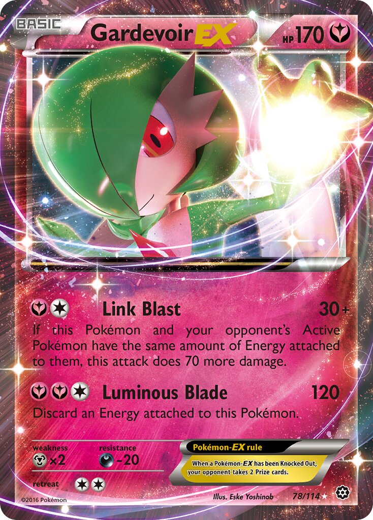 Gardevoir-EX 078/116 — Steam Siege (English Pokémon TCG card)
