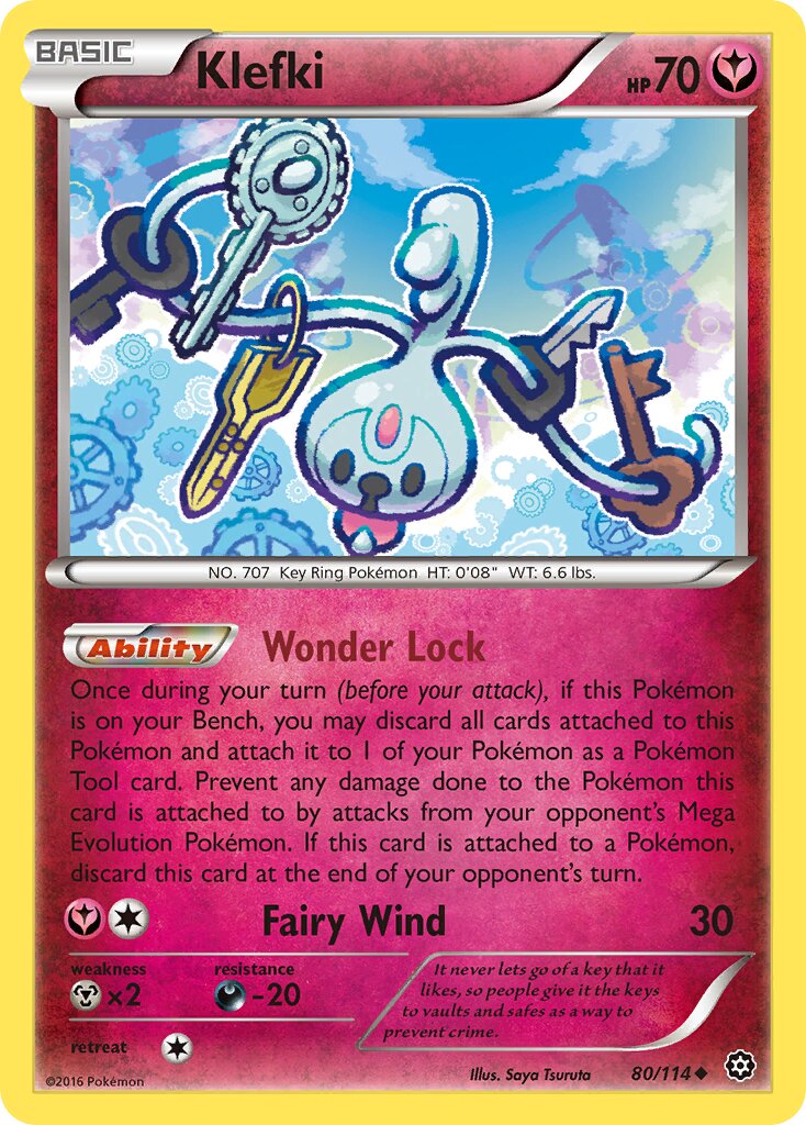 Klefki 080/116 — Steam Siege (English Pokémon TCG card)