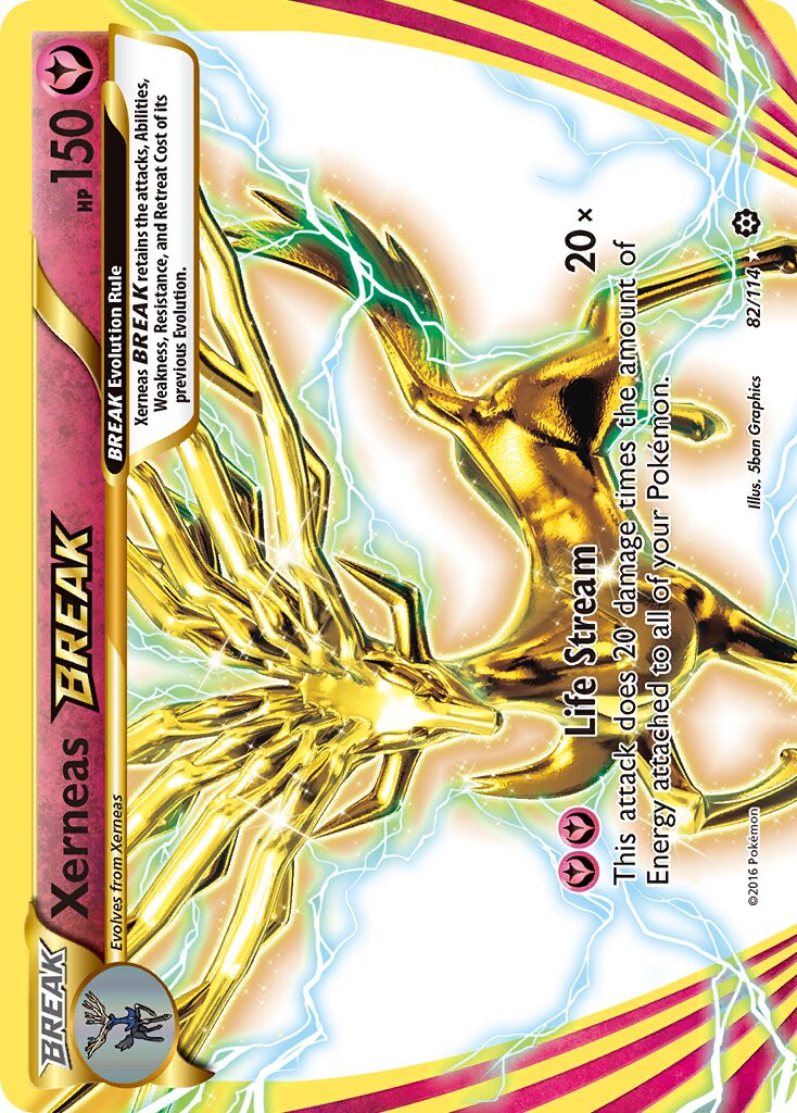 Xerneas BREAK 082/116 — Steam Siege (English Pokémon TCG card)