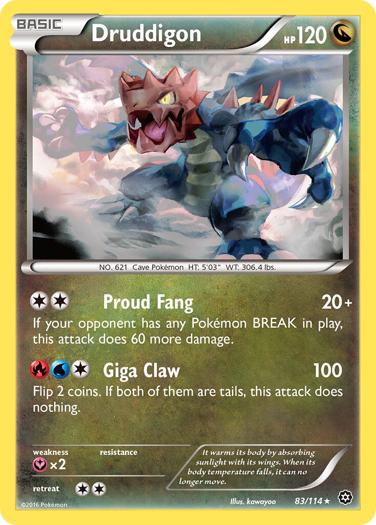 Druddigon 083/116 — Steam Siege (English Pokémon TCG card)