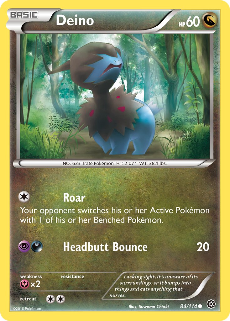 Deino 084/116 — Steam Siege (English Pokémon TCG card)