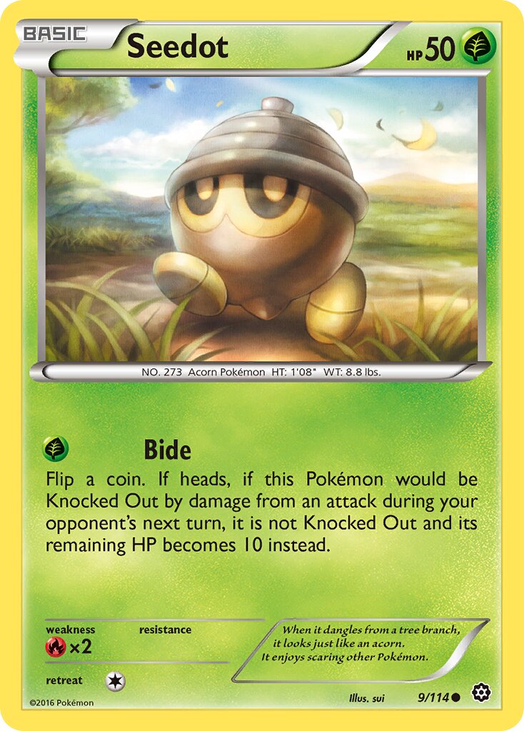 Seedot 009/116 — Steam Siege (English Pokémon TCG card)