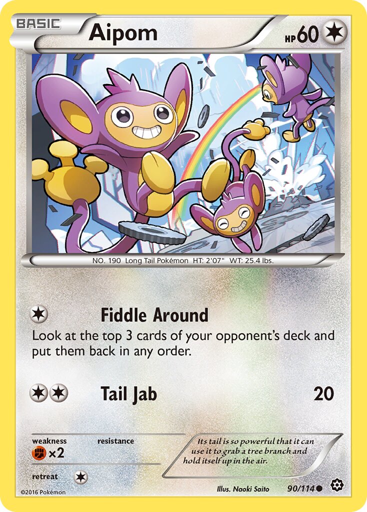 Aipom 090/116 — Steam Siege (English Pokémon TCG card)