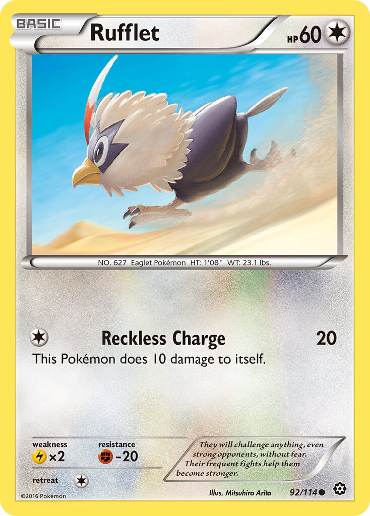 Rufflet 092/116 — Steam Siege (English Pokémon TCG card)