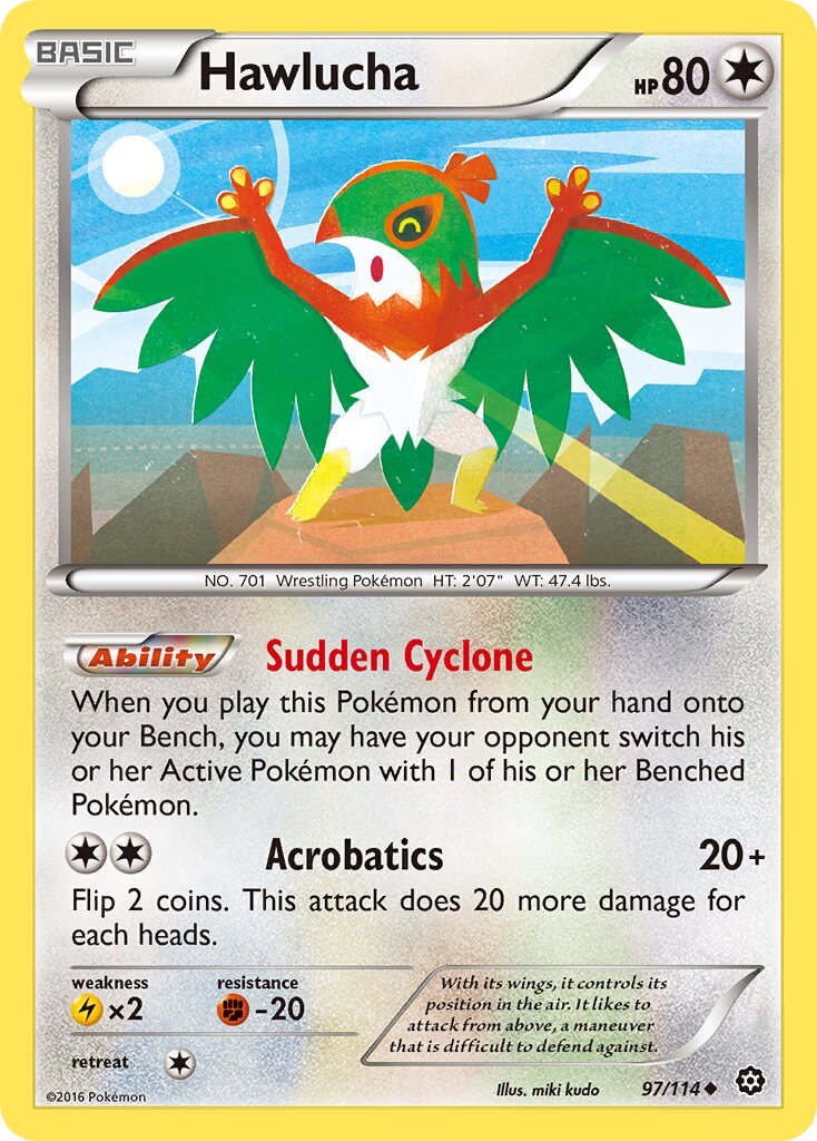Hawlucha 097/116 — Steam Siege (English Pokémon TCG card)