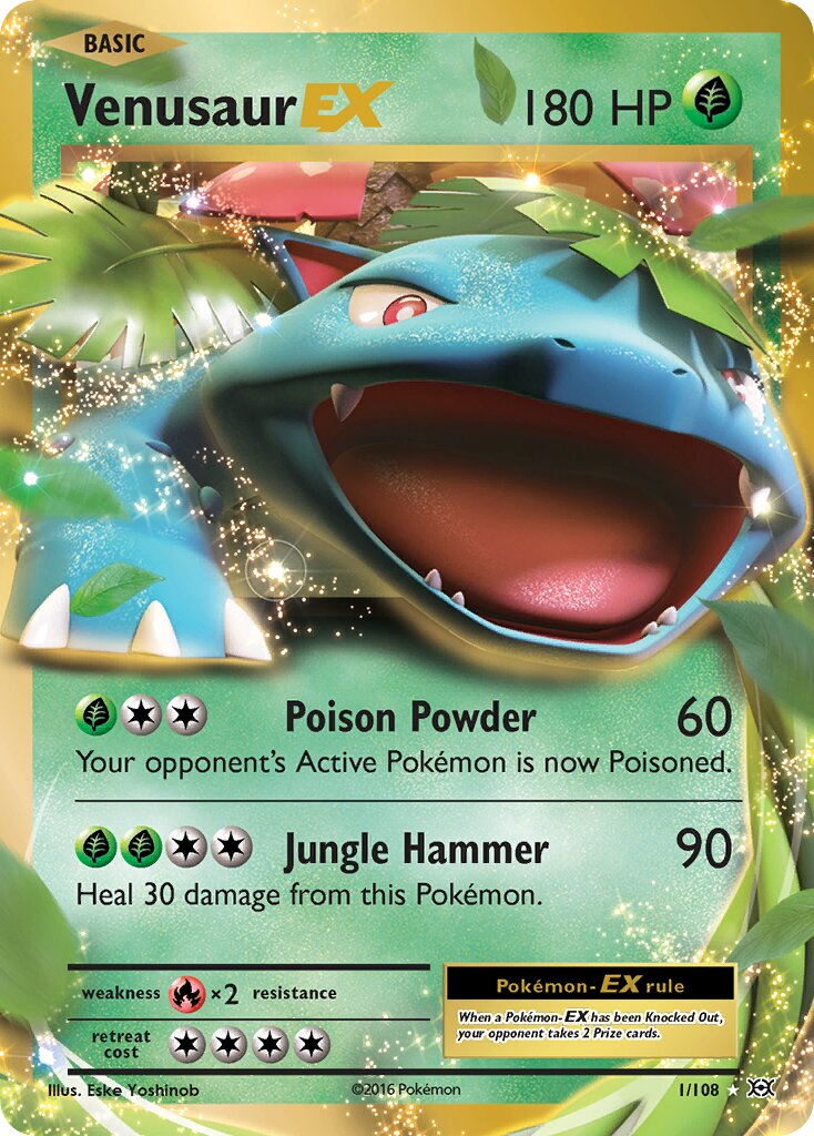 Venusaur-EX 001/113 — Evolutions (English Pokémon TCG card)