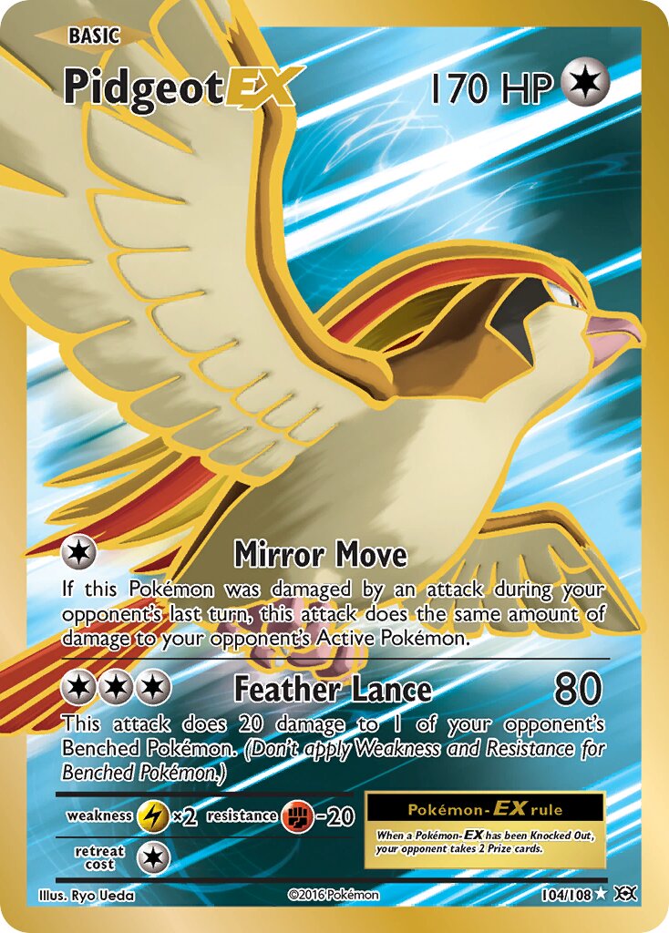 Pidgeot-EX 104/113 — Evolutions (English Pokémon TCG card)