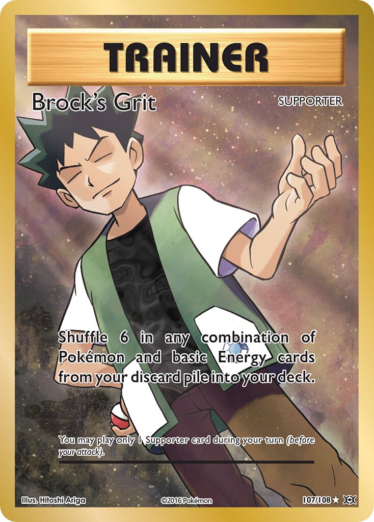 Brock's Grit 107/113 — Evolutions (English Pokémon TCG card)