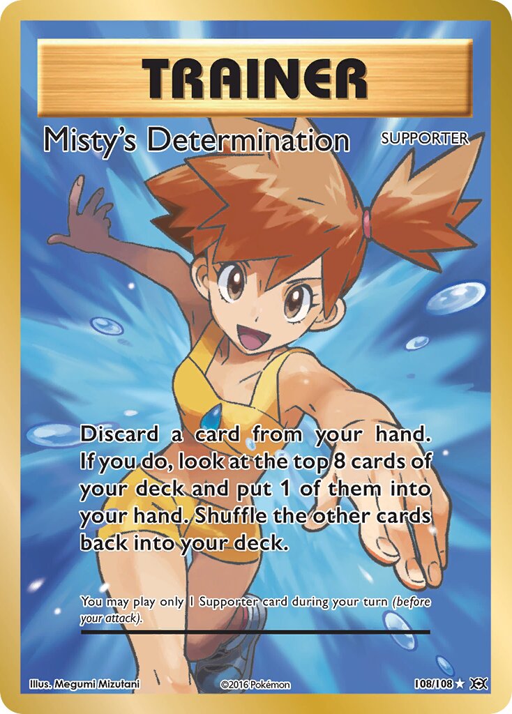 Misty's Determination 108/113 — Evolutions (English Pokémon TCG card)