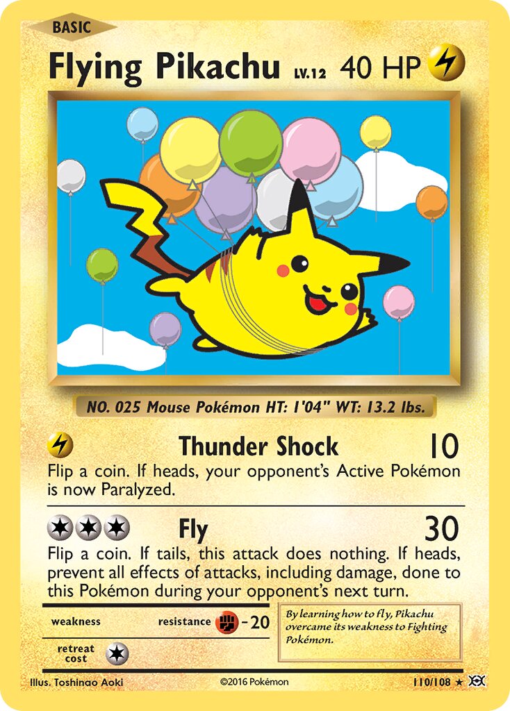 Flying Pikachu 110/113 — Evolutions (English Pokémon TCG card)