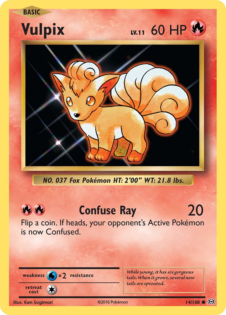 Vulpix 014/113 — Evolutions (English Pokémon TCG card)