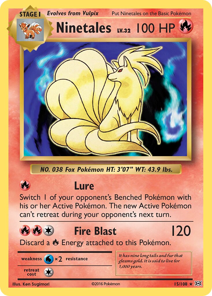 Ninetales 015/113 — Evolutions (English Pokémon TCG card)