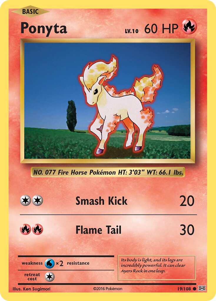 Ponyta 019/113 — Evolutions (English Pokémon TCG card)