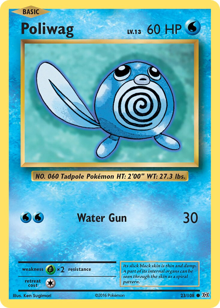 Poliwag 023/113 — Evolutions (English Pokémon TCG card)