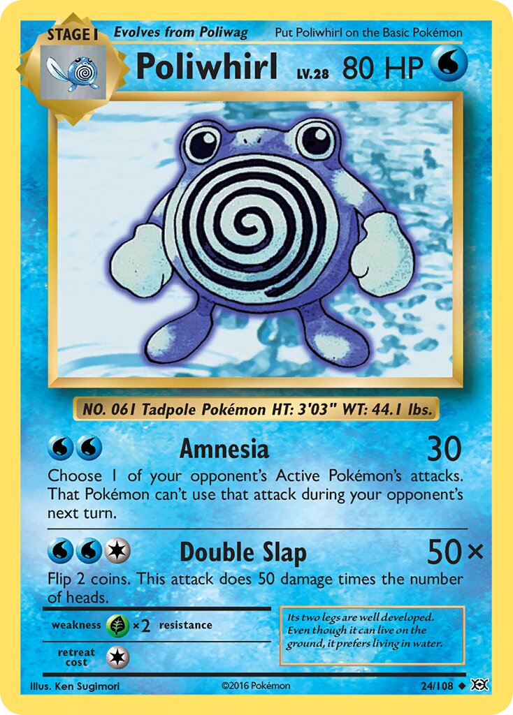 Poliwhirl 024/113 — Evolutions (English Pokémon TCG card)
