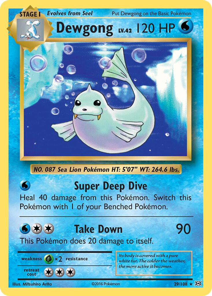 Dewgong 029/113 — Evolutions (English Pokémon TCG card)