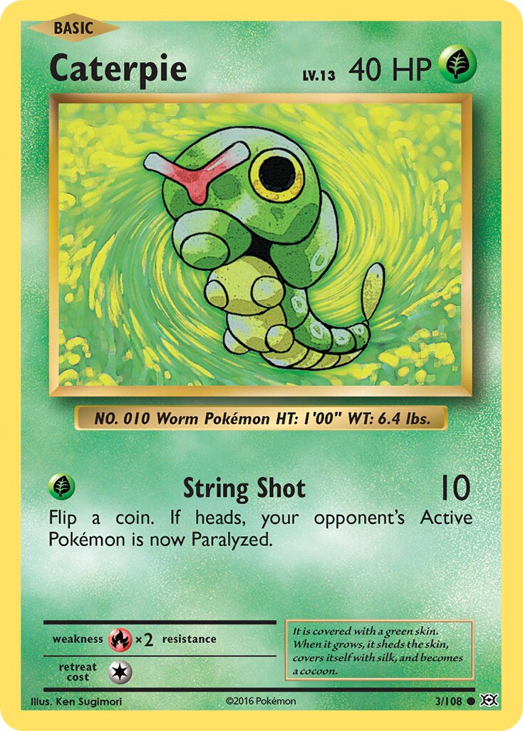 Caterpie 003/113 — Evolutions (English Pokémon TCG card)