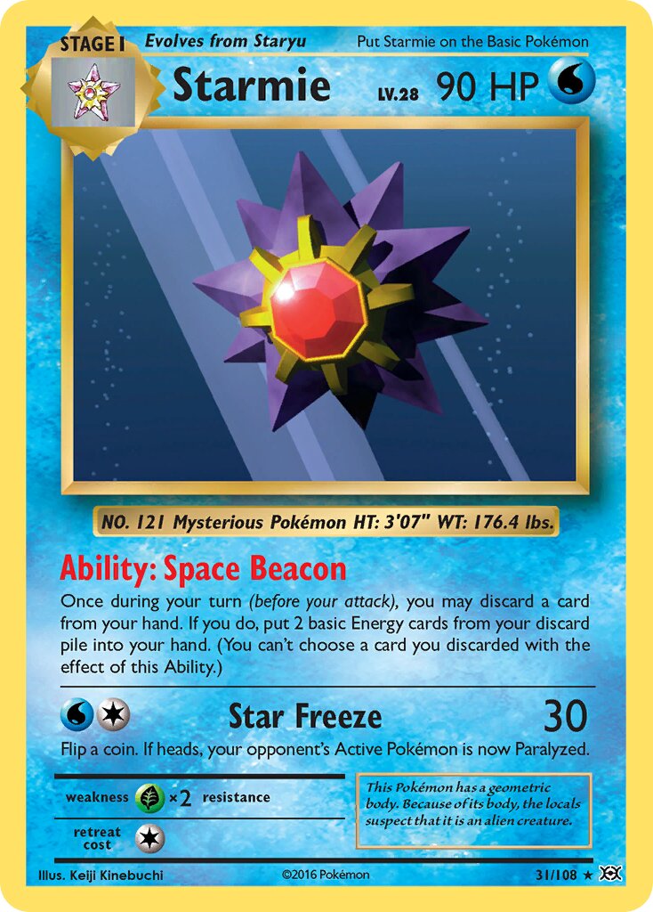 Starmie 031/113 — Evolutions (English Pokémon TCG card)