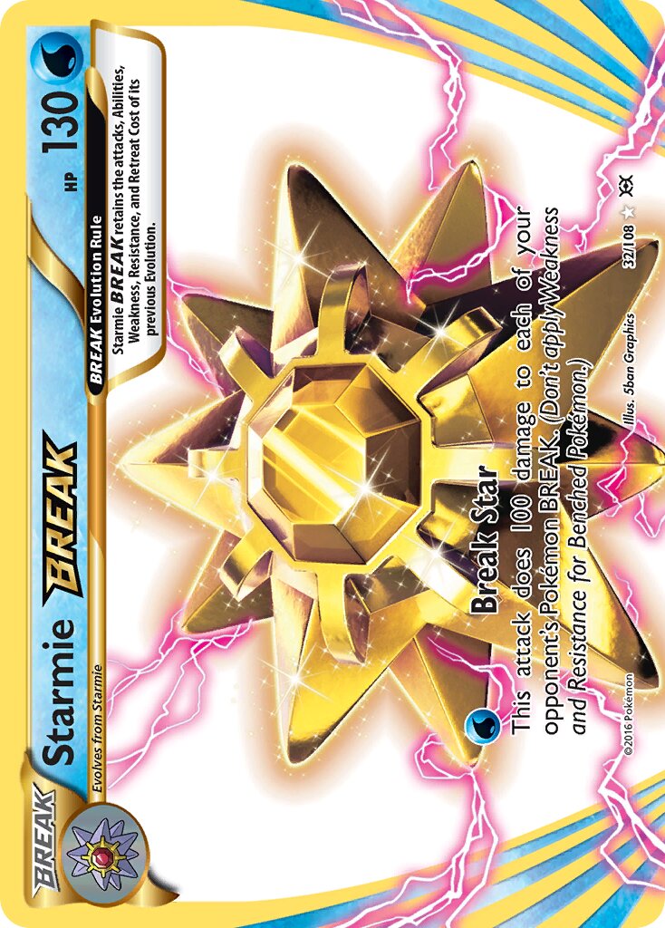 Starmie BREAK 032/113 — Evolutions (English Pokémon TCG card)
