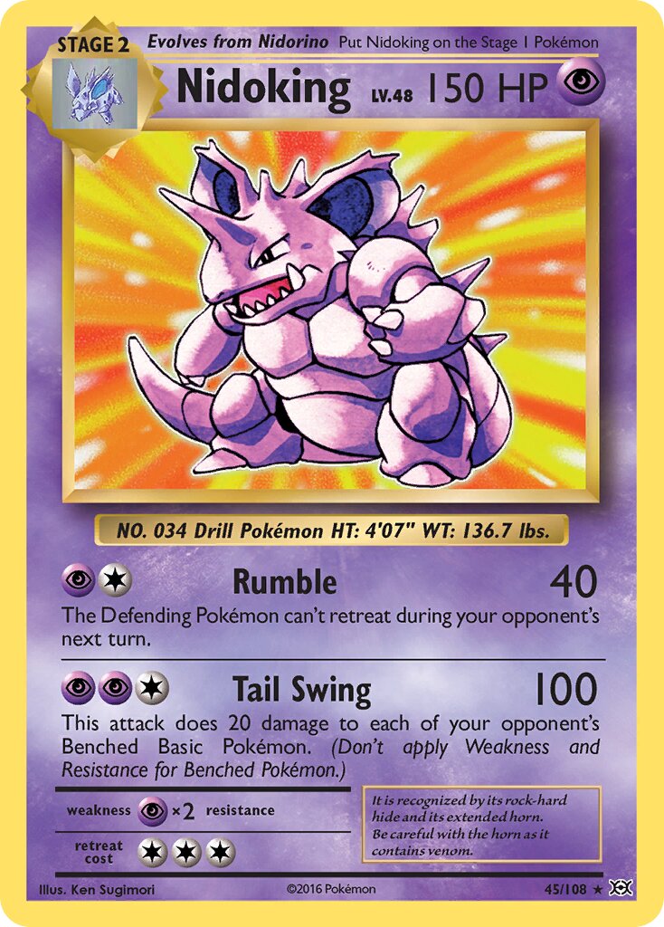 Nidoking 045/113 — Evolutions (English Pokémon TCG card)