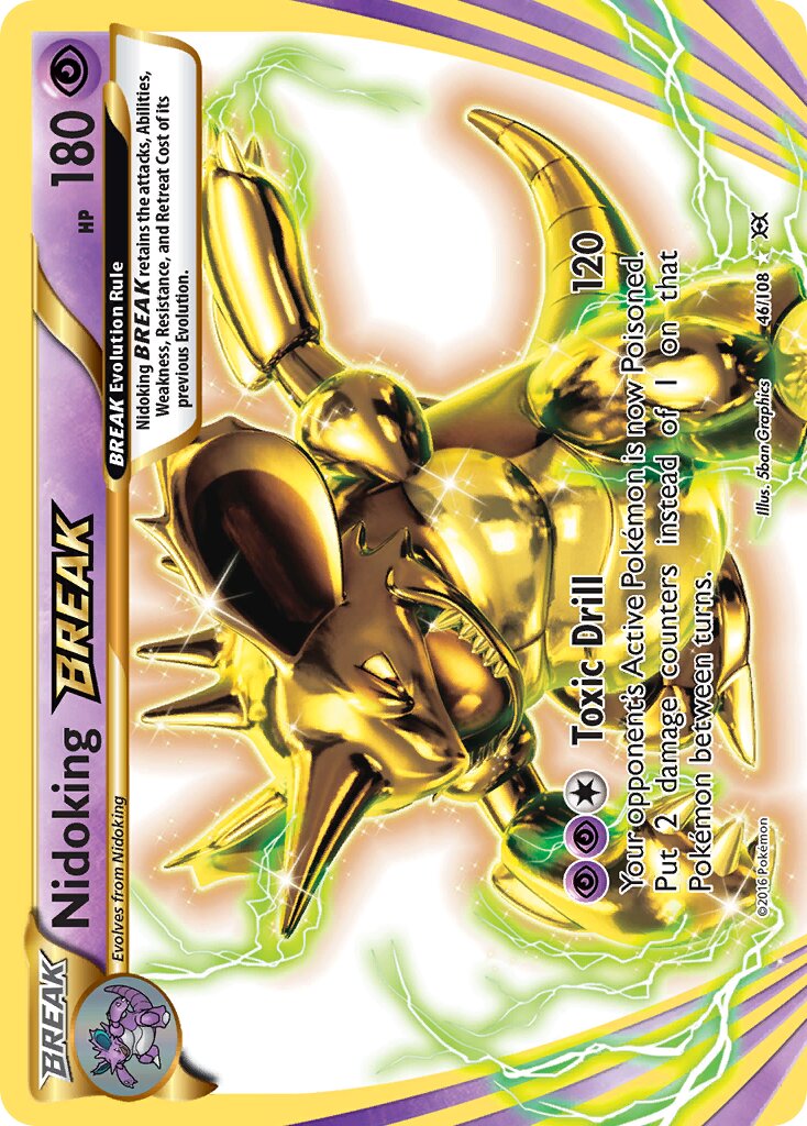 Nidoking BREAK 046/113 — Evolutions (English Pokémon TCG card)