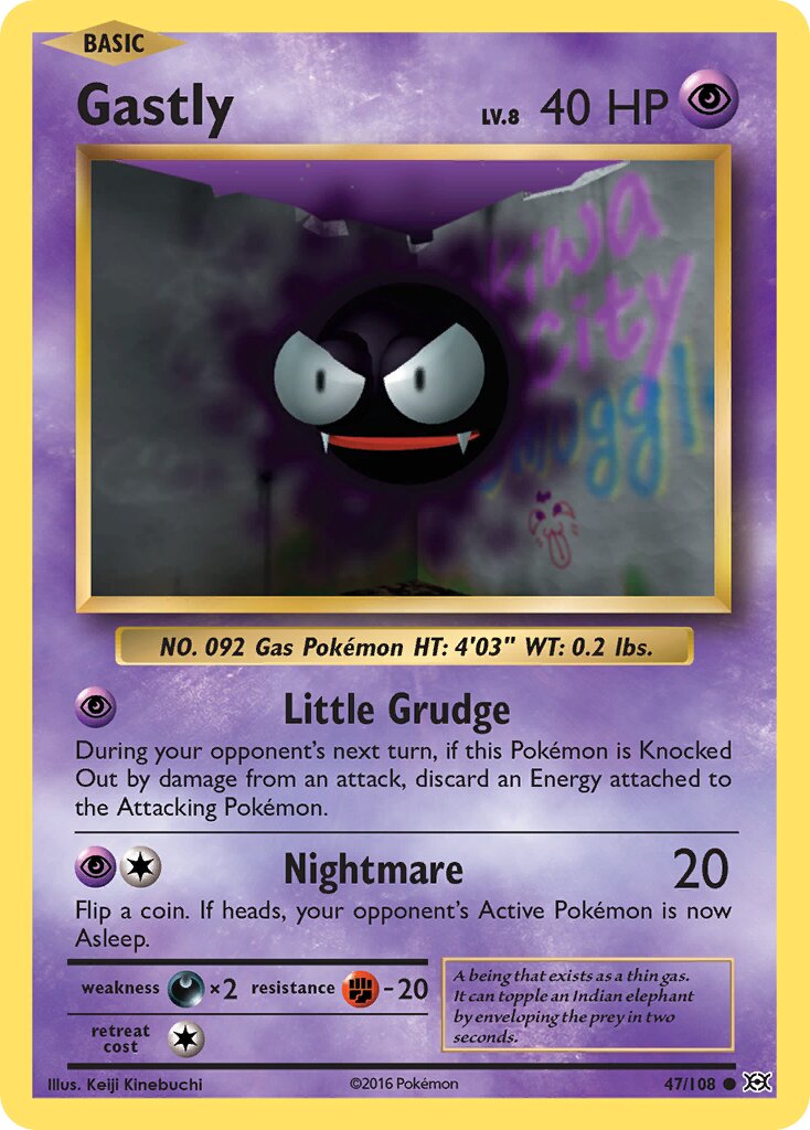 Gastly 047/113 — Evolutions (English Pokémon TCG card)