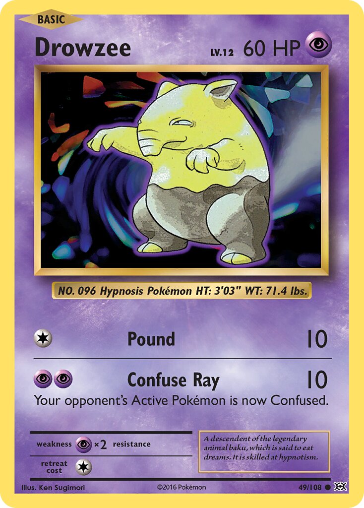 Drowzee 049/113 — Evolutions (English Pokémon TCG card)