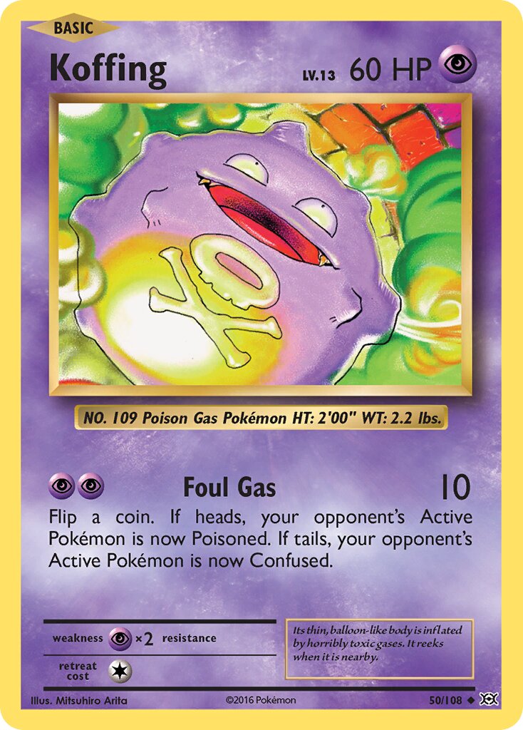 Koffing 050/113 — Evolutions (English Pokémon TCG card)