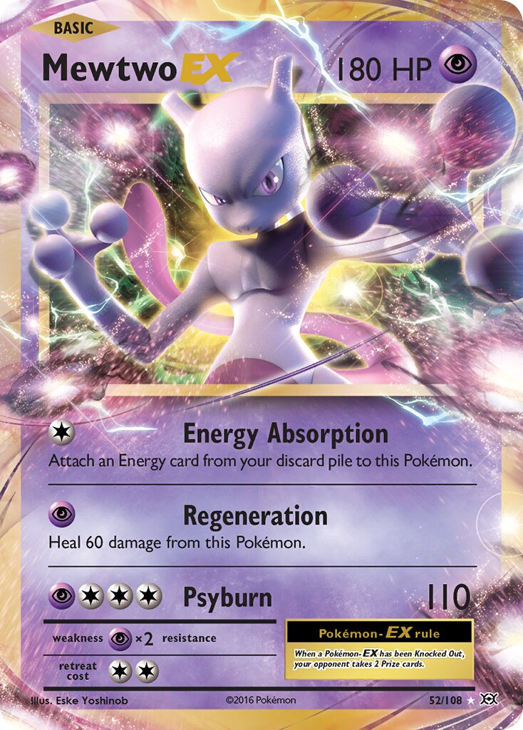 Mewtwo-EX 052/113 — Evolutions (English Pokémon TCG card)