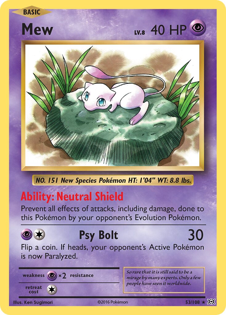 Mew 053/113 — Evolutions (English Pokémon TCG card)