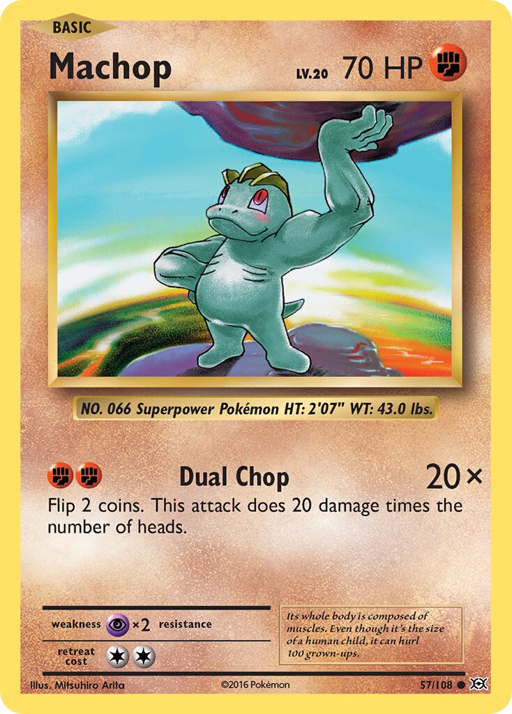 Machop 057/113 — Evolutions (English Pokémon TCG card)