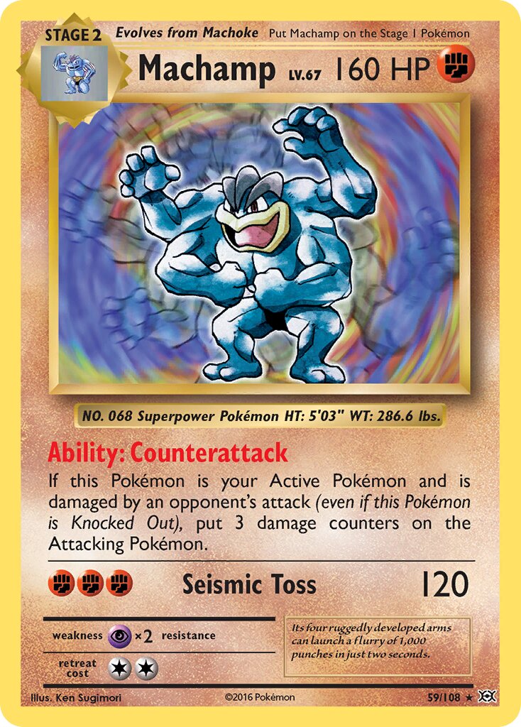Machamp 059/113 — Evolutions (English Pokémon TCG card)