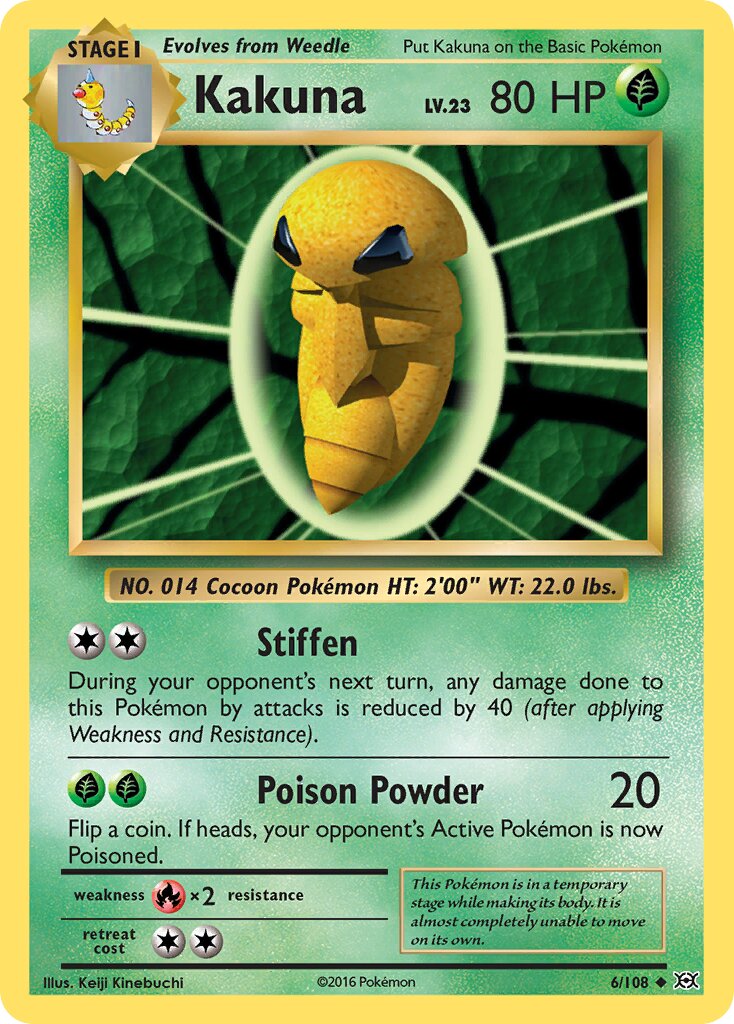 Kakuna 006/113 — Evolutions (English Pokémon TCG card)