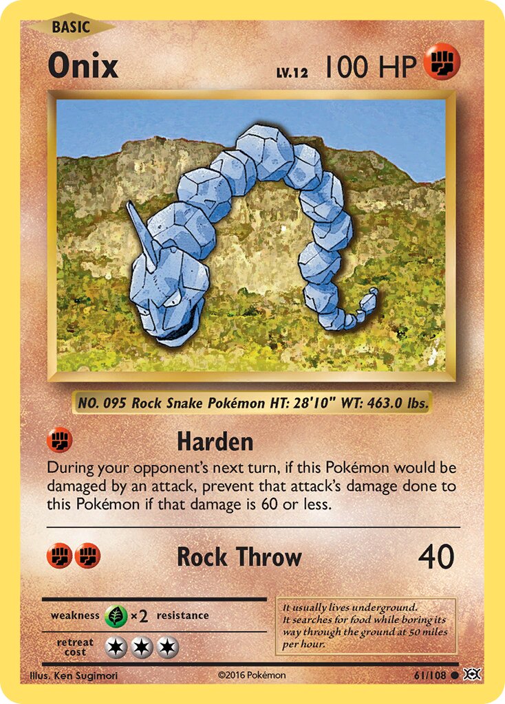 Onix 061/113 — Evolutions (English Pokémon TCG card)