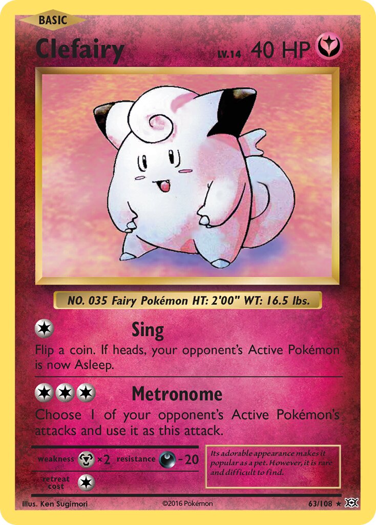 Clefairy 063/113 — Evolutions (English Pokémon TCG card)
