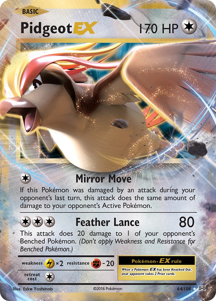 Pidgeot-EX 064/113 — Evolutions (English Pokémon TCG card)