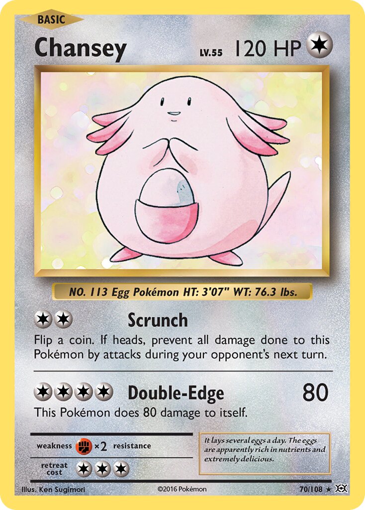 Chansey 070/113 — Evolutions (English Pokémon TCG card)