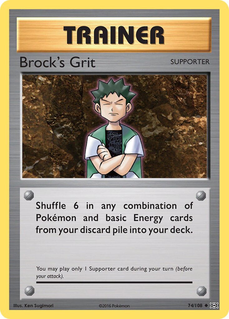 Brock's Grit 074/113 — Evolutions (English Pokémon TCG card)