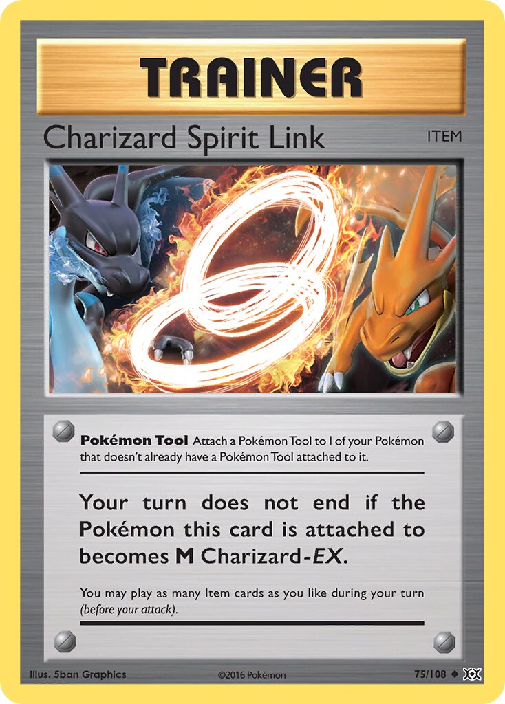 Charizard Spirit Link 075/113 — Evolutions (English Pokémon TCG card)