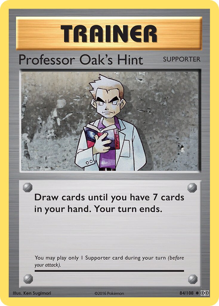 Professor Oak's Hint 084/113 — Evolutions (English Pokémon TCG card)
