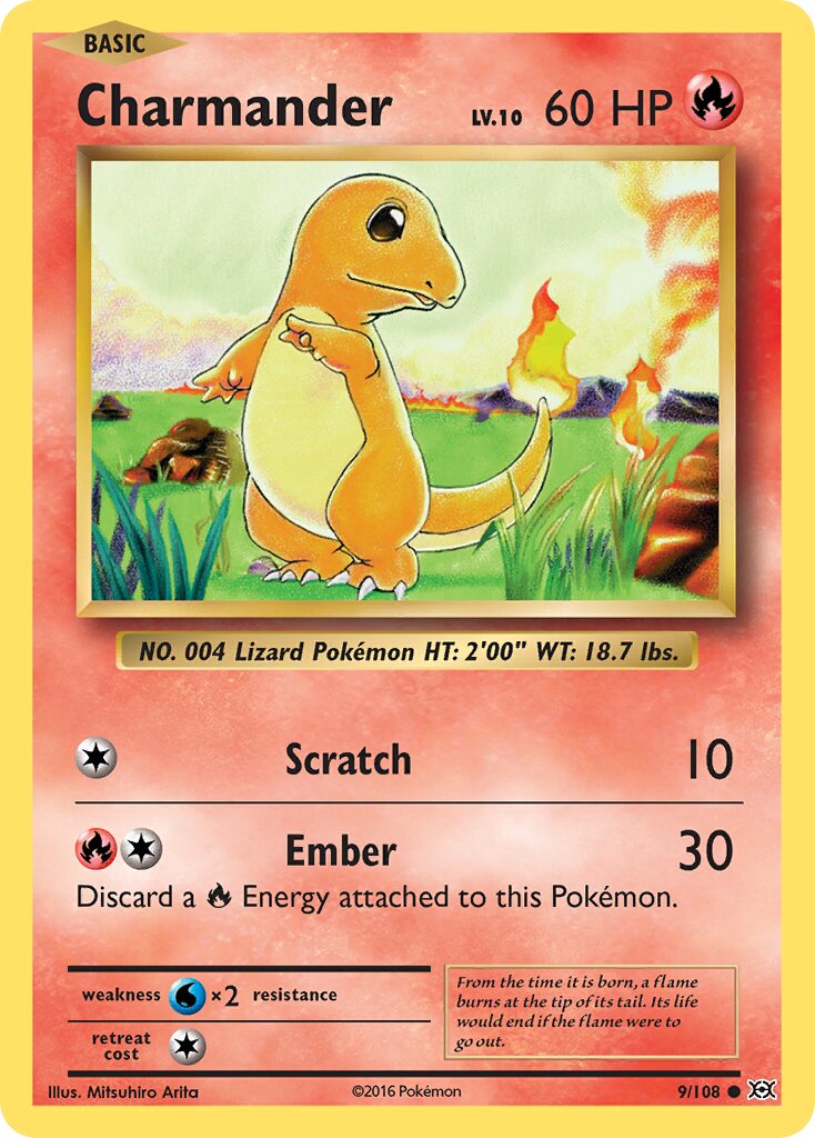 Charmander 009/113 — Evolutions (English Pokémon TCG card)