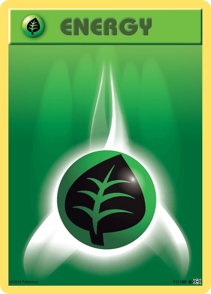 Grass Energy 091/113 — Evolutions (English Pokémon TCG card)