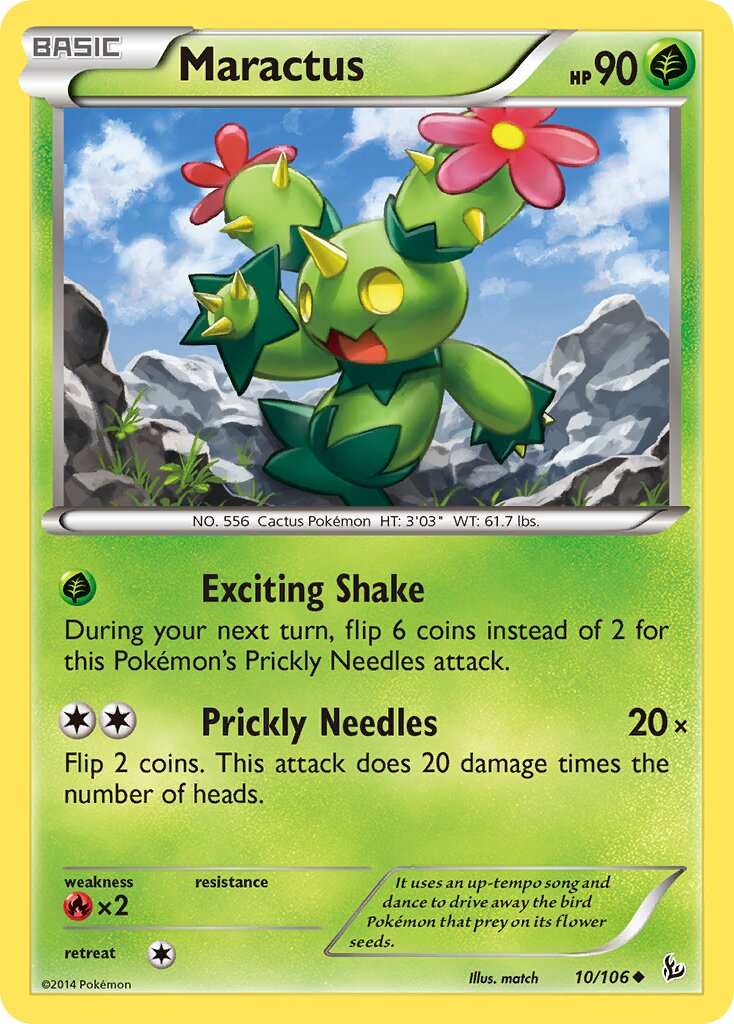 Maractus 010/110 — Flashfire (English Pokémon TCG card)