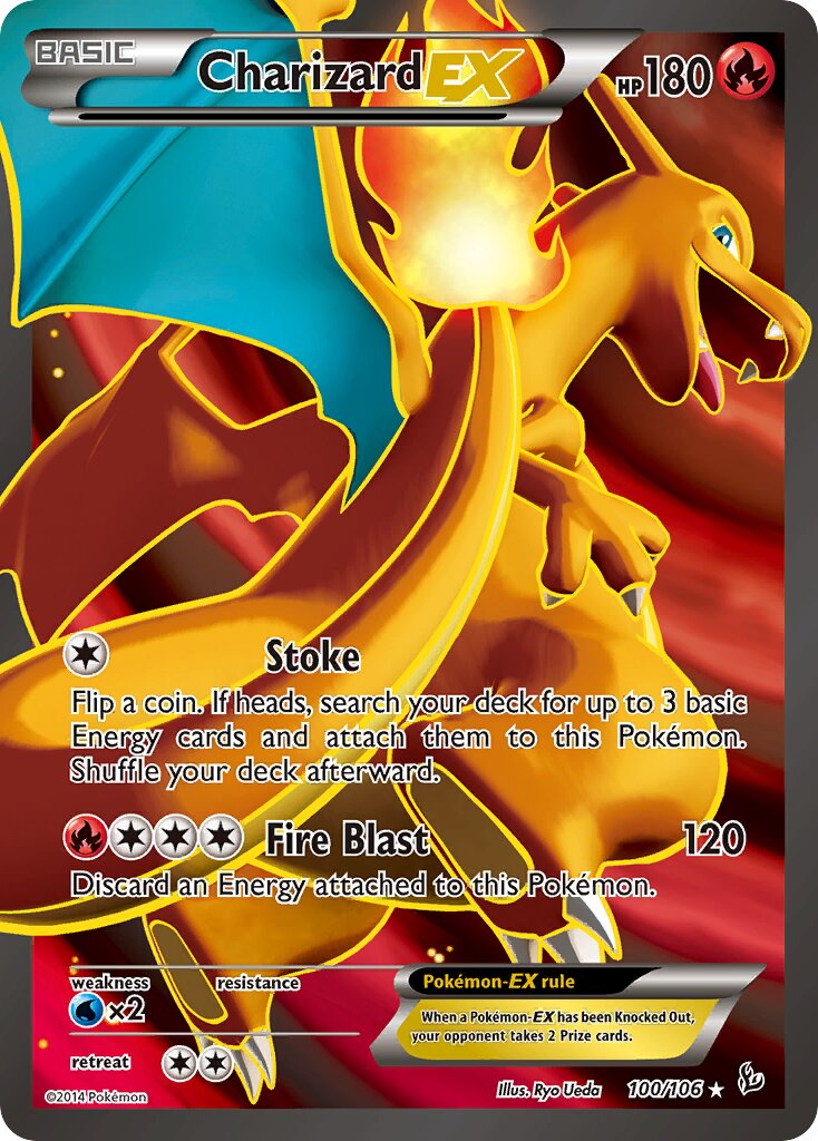Charizard-EX 100/110 — Flashfire (English Pokémon TCG card)