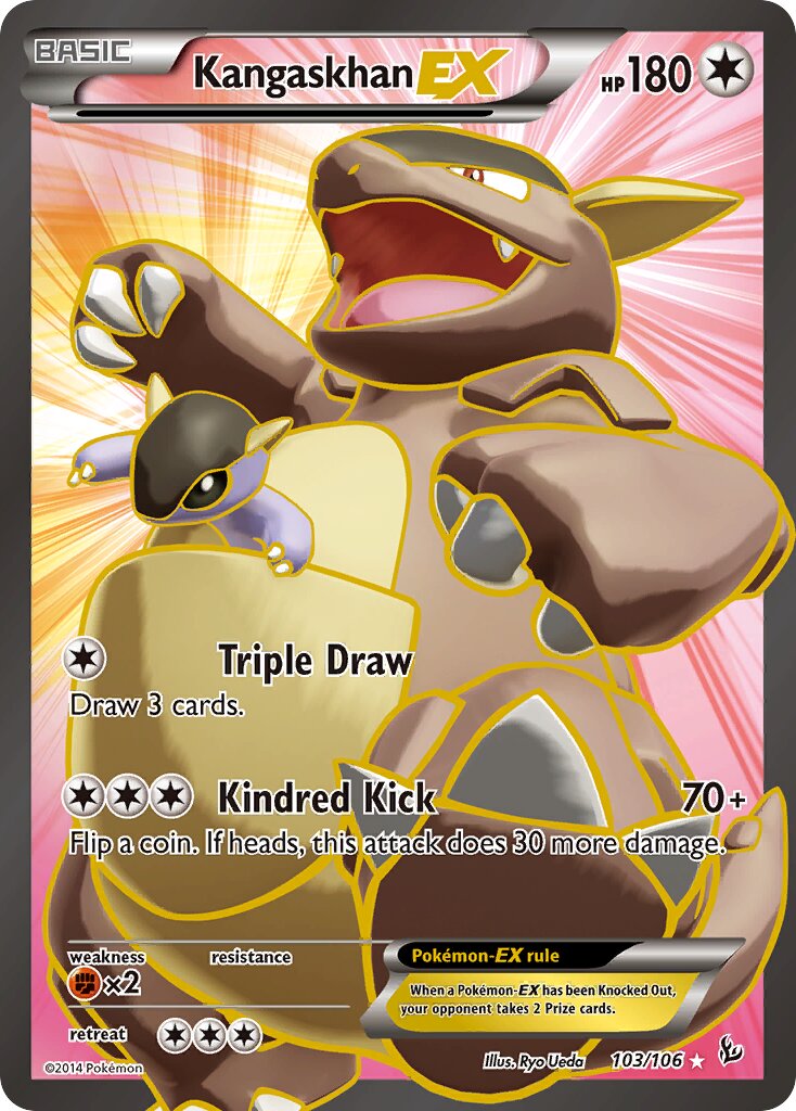 Kangaskhan-EX 103/110 — Flashfire (English Pokémon TCG card)