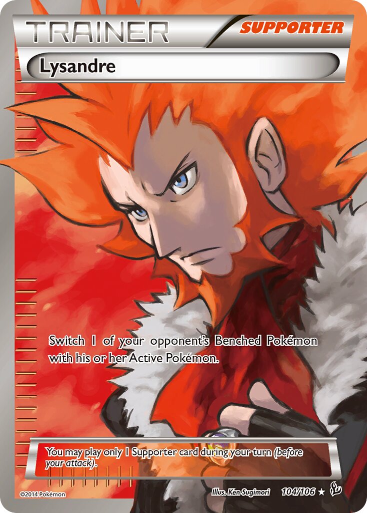 Lysandre 104/110 — Flashfire (English Pokémon TCG card)