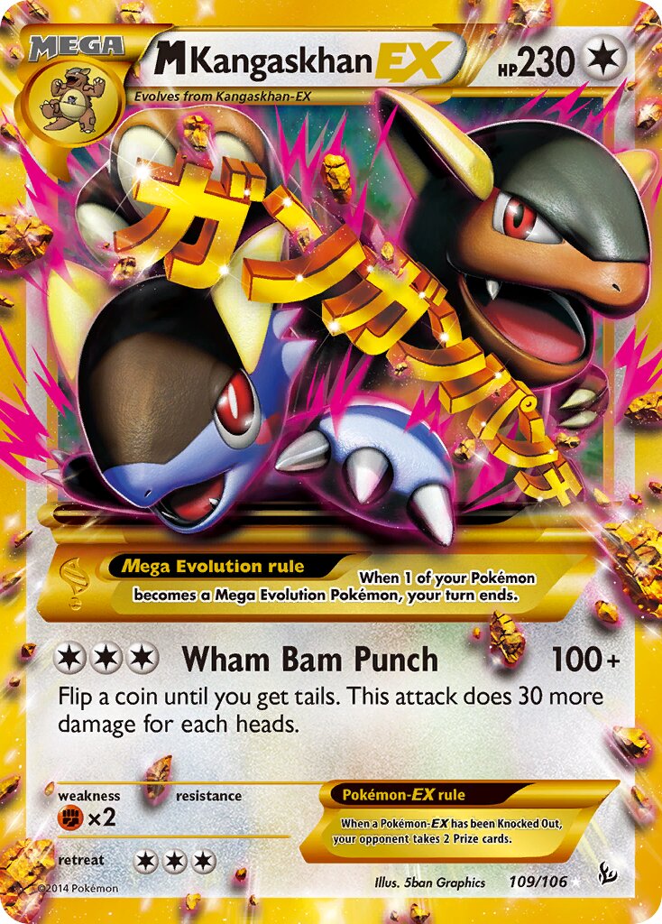 M Kangaskhan-EX 109/110 — Flashfire (English Pokémon TCG card)
