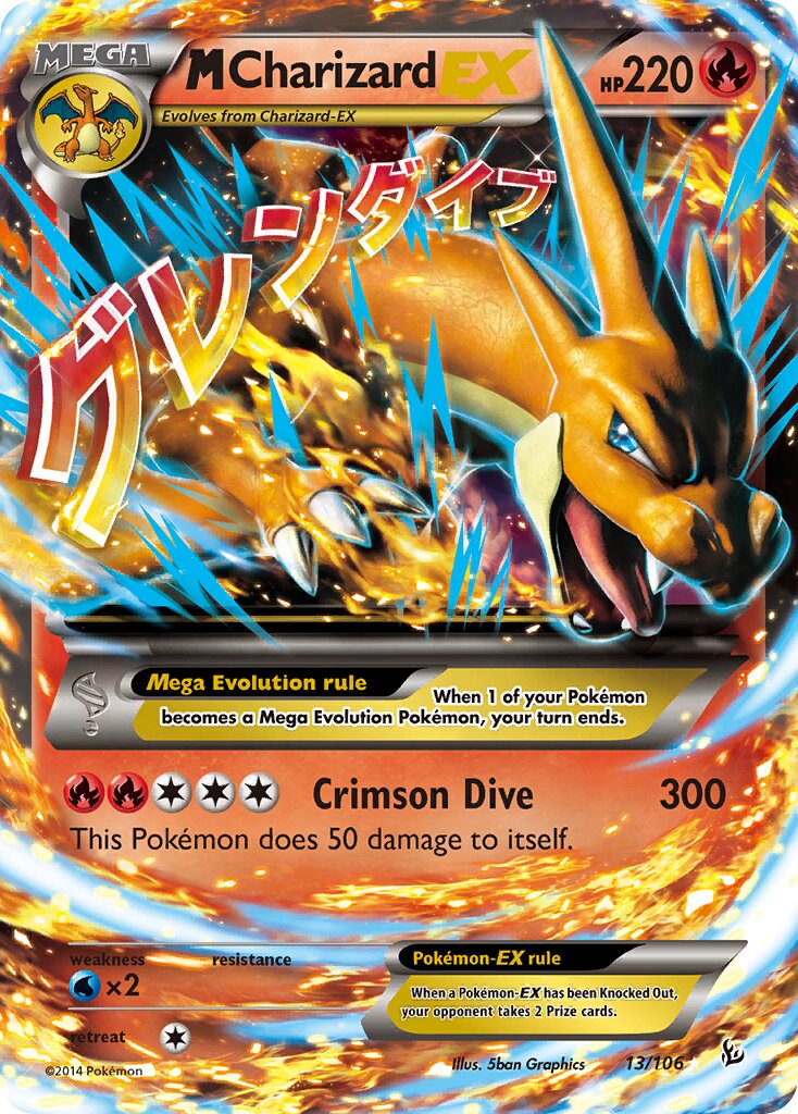 M Charizard-EX 013/110 — Flashfire (English Pokémon TCG card)