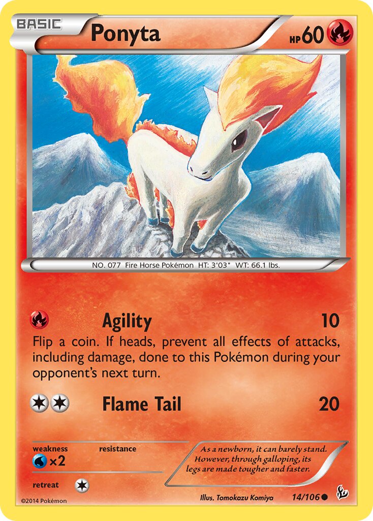 Ponyta 014/110 — Flashfire (English Pokémon TCG card)